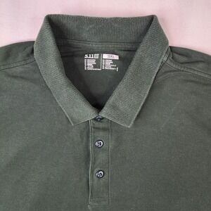 5.11 Tactical Utility Polo Shirt Men 3XL Green Short Sleeve Fire EMS Police Work